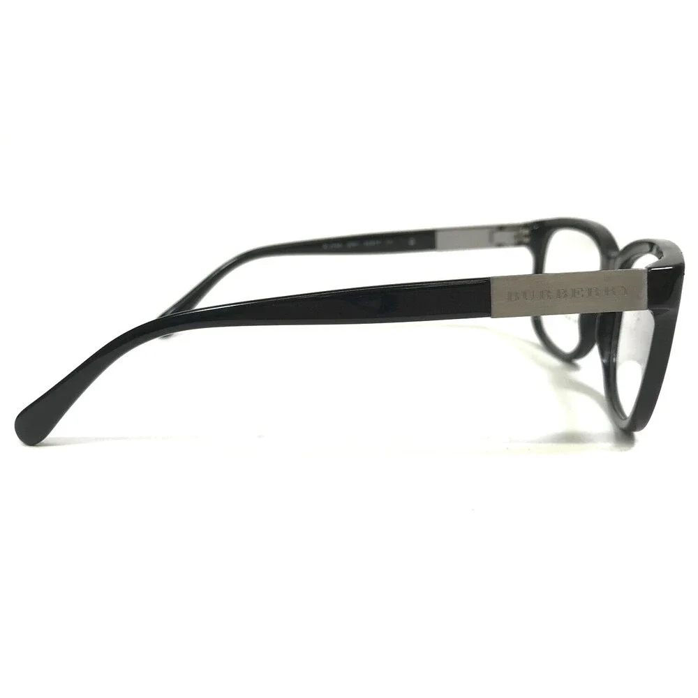 Burberry Eyeglasses Frames B2164 3001 Black Brushed Bronze Logos 55-17-140